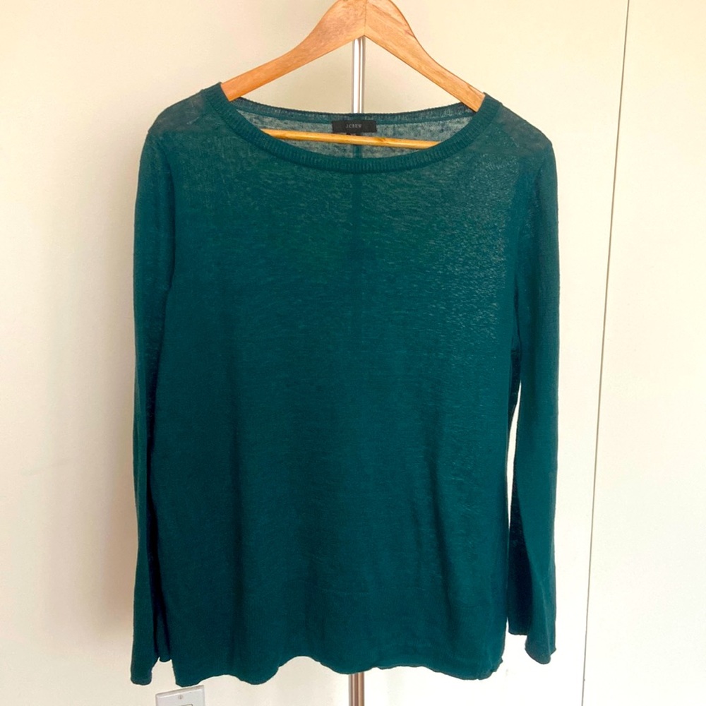 J. Crew Teal Crew Neck Sweater